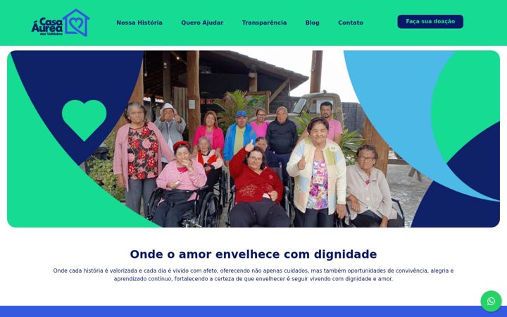 Captură de ecran a casaaureadosvelhinhos.com.br