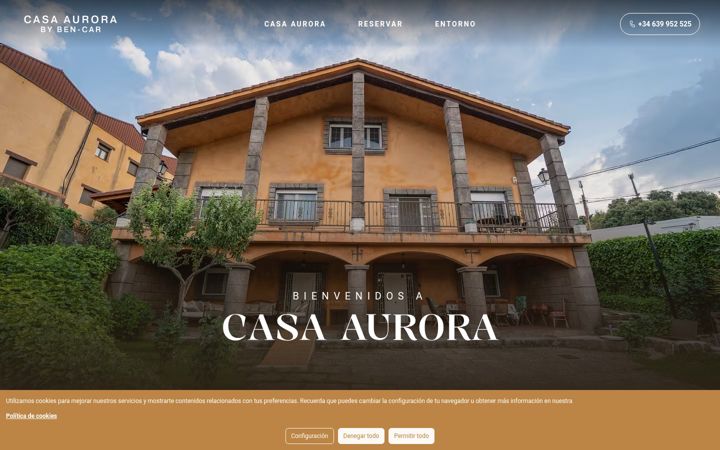 Screenshot of casaaurorabencar.es