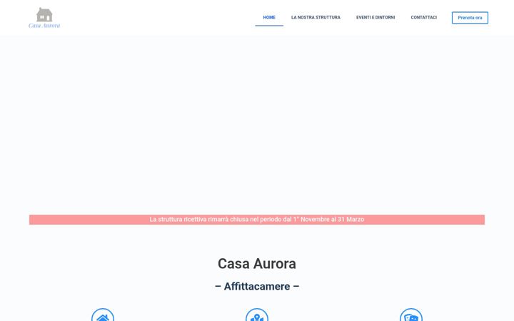 Screenshot of casaaurorametauriliafano.it