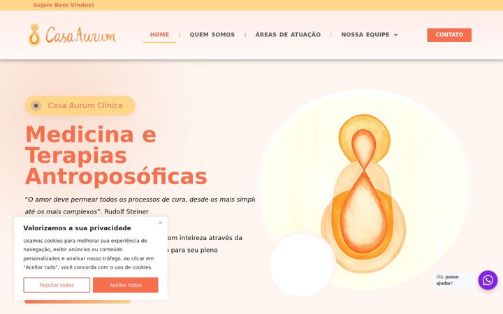 Captură de ecran a casaaurumclinica.com.br