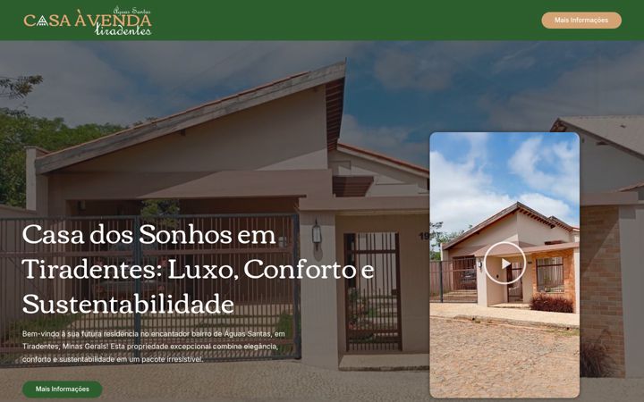 Captură de ecran a casaavendatiradentes.com.br