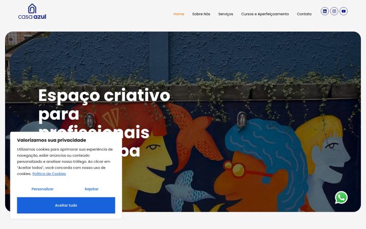 Screenshot of casaazulcriativa.com