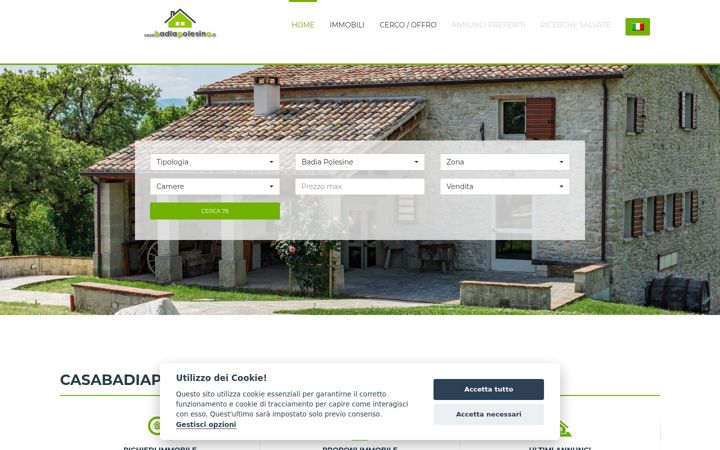 Screenshot of casabadiapolesine.it
