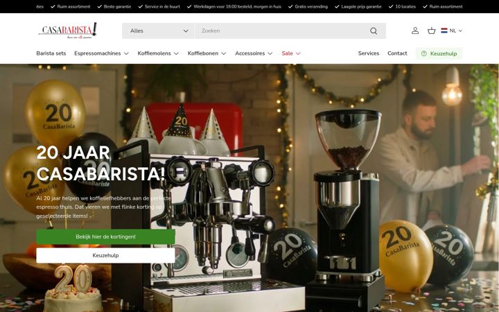 Snímek obrazovky casabarista.nl
