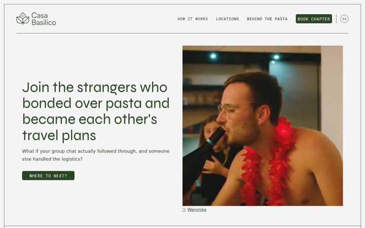 Screenshot of casabasilico.com