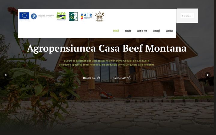 Screenshot of casabeefmontana.ro