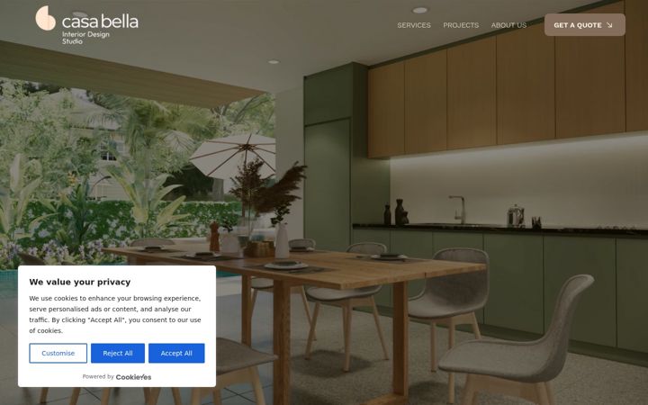 Screenshot of casabelladesigns.com