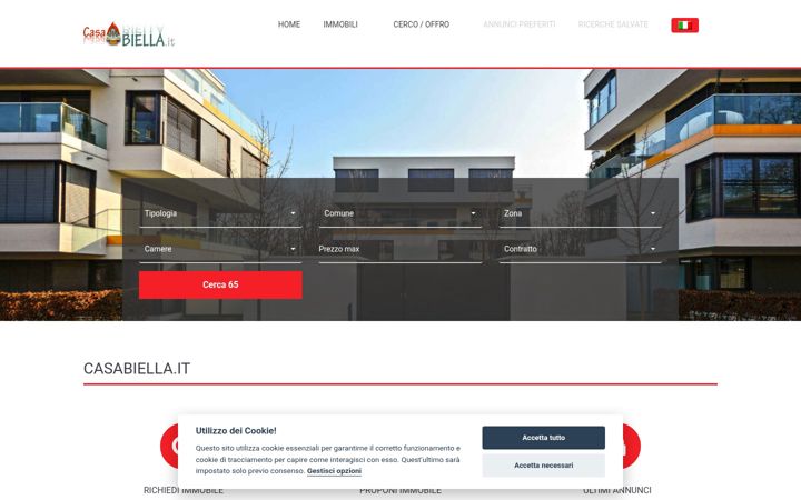 Screenshot of casabiella.it