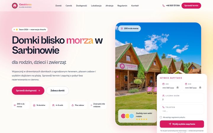 Snímek obrazovky casablanca-sarbinowo.pl
