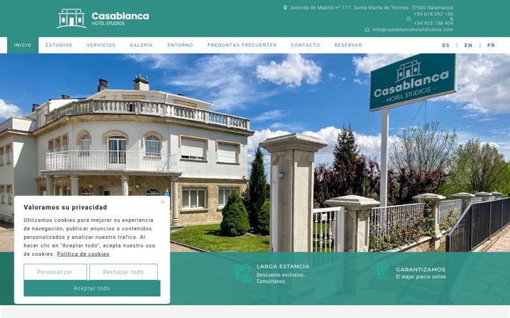Screenshot of casablancahotelstudios.com