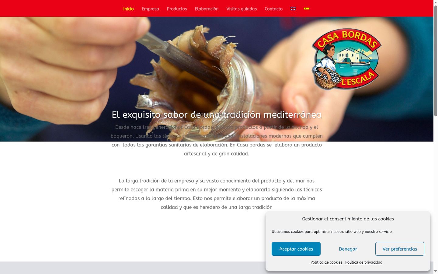 Screenshot del banner di consenso mostrato prima di qualsiasi interazione
