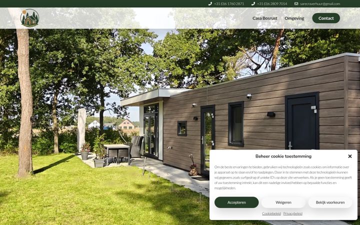 Snímek obrazovky casabosrust.nl