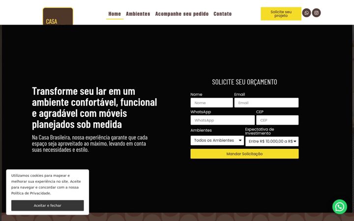 Ekrano kopija casabrasileirajundiai.com.br