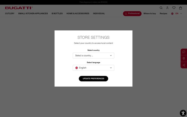 Screenshot di casabugatti.com
