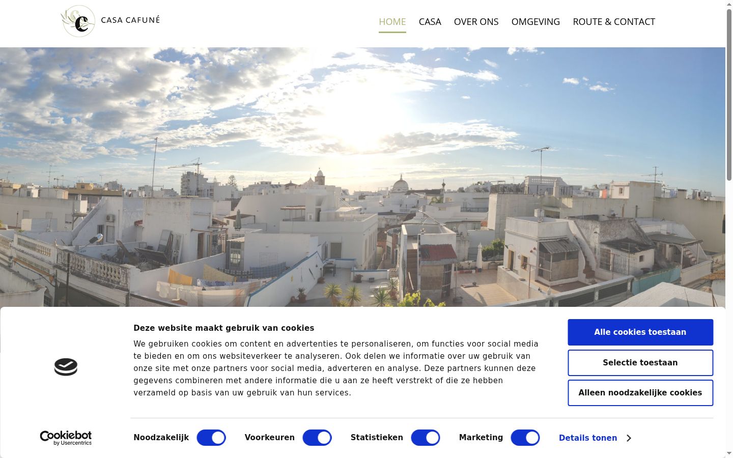 Screenshot del banner di consenso mostrato prima di qualsiasi interazione