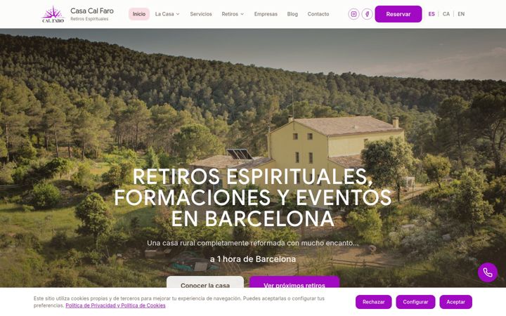 Screenshot of casacalfaro.com