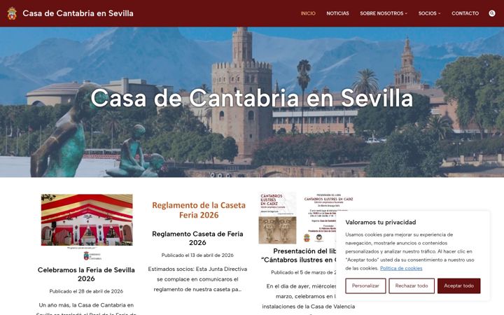 Screenshot of casacantabriasevilla.es
