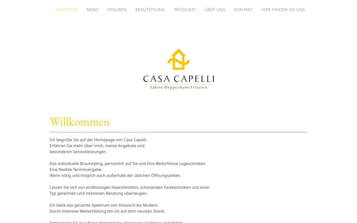 Screenshot of casacapelli.de
