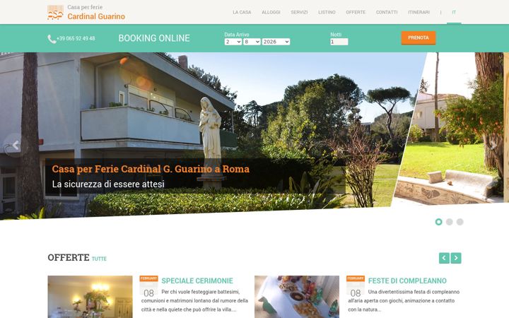 Screenshot of casacardinalguarino.it