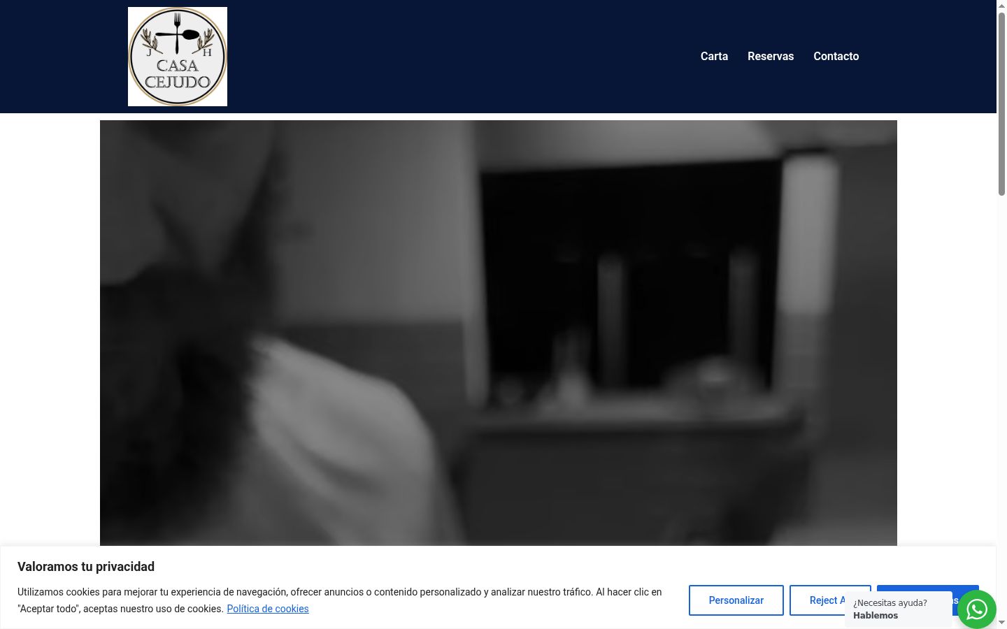 Screenshot del banner di consenso mostrato prima di qualsiasi interazione