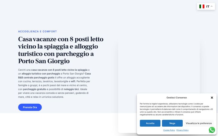 Captură de ecran a casacentraleparcheggiogratis.it