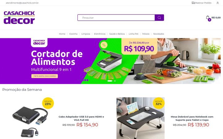 Ekrano kopija casachickdecor.com.br