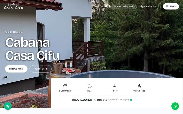 Screenshot of casacifu.ro