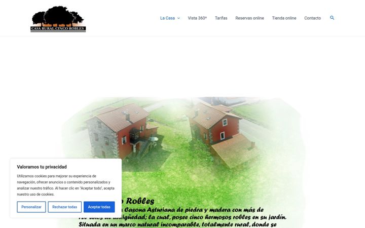Screenshot of casacincorobles.com