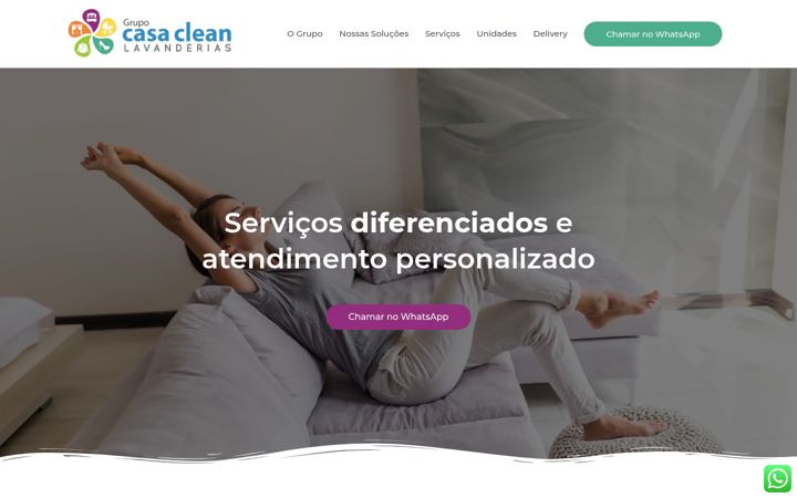 Ekrano kopija casacleanlavanderia.com.br