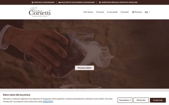 Screenshot of casacorsetti.it