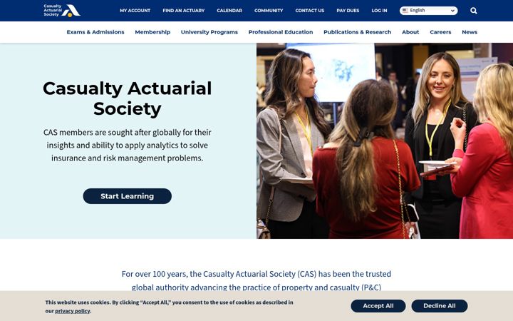 Screenshot of casact.org