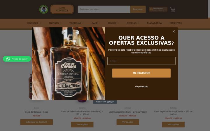 Ekrano kopija casadacachacabrotas.com.br