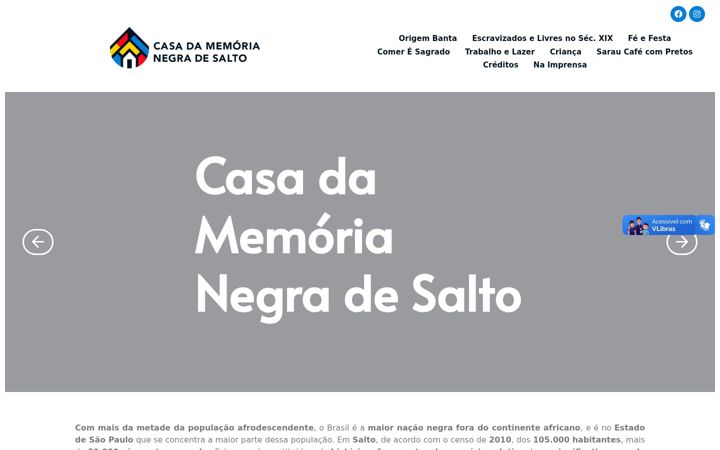 Ekrano kopija casadamemorianegrasalto.com.br
