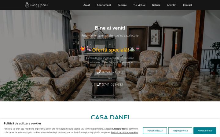 Screenshot of casadanei.ro