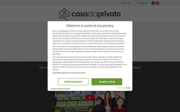 Screenshot of casadaprivato.it