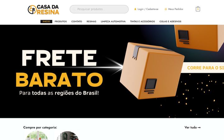 Captură de ecran a casadaresinavalenca.com.br
