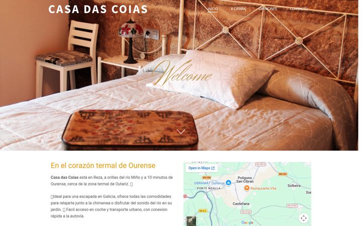 Screenshot of casadascoias.com