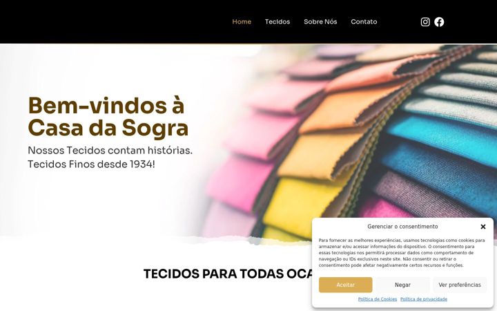 Screenshot of casadasogratecidos.com.br
