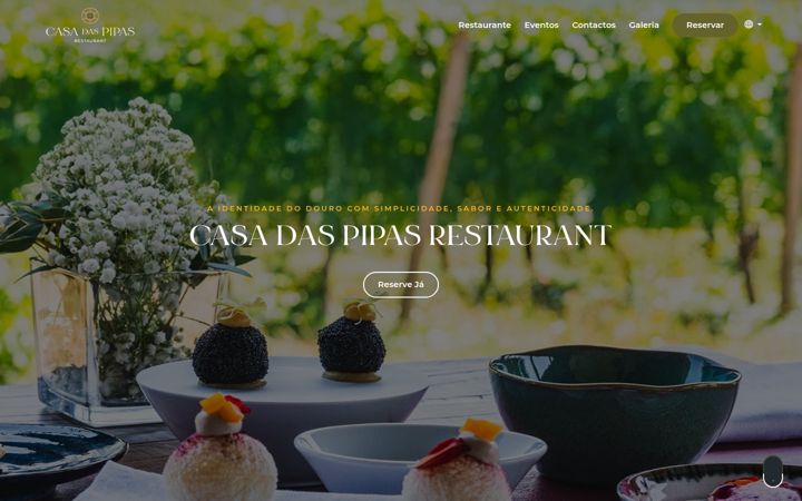Screenshot of casadaspipasrestaurant.com