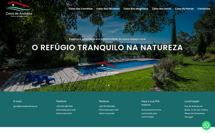 Screenshot of casadeandraes.pt