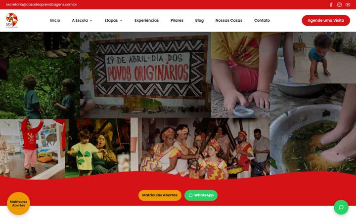 Screenshot of casadeaprendizagens.com.br