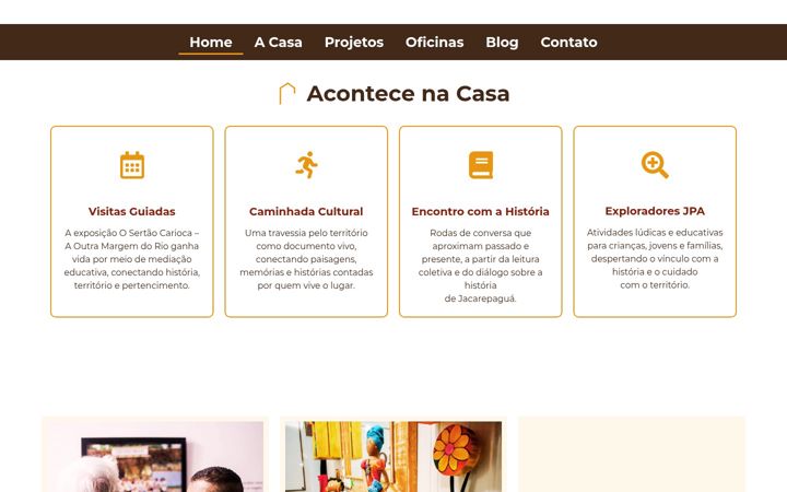 Screenshot of casadeculturajpa.com.br