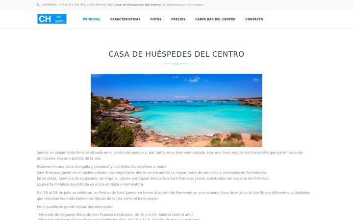 Screenshot of casadehuespedesdelcentro.com