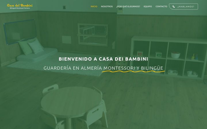 Screenshot of casadeibambinialmeria.com