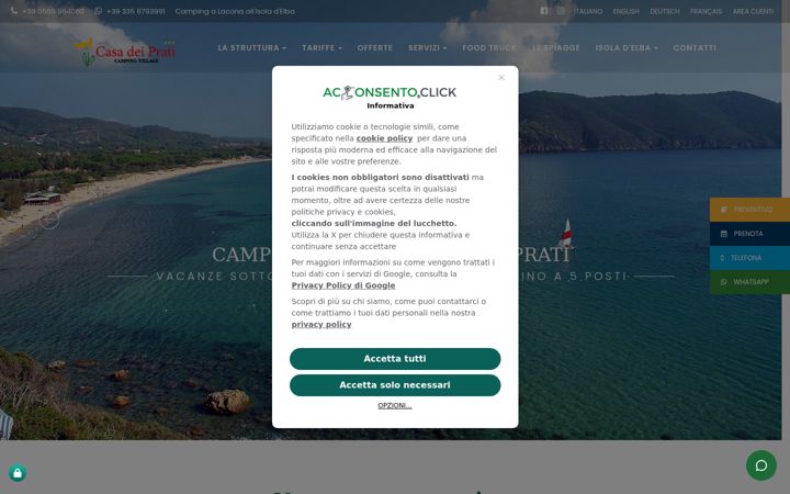 Screenshot of casadeiprati.it