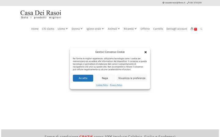 Screenshot of casadeirasoishop.it