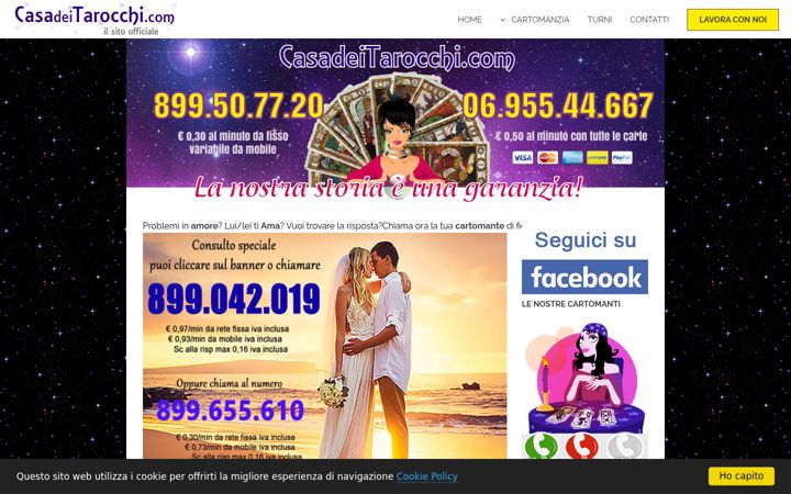 Screenshot of casadeitarocchi.com