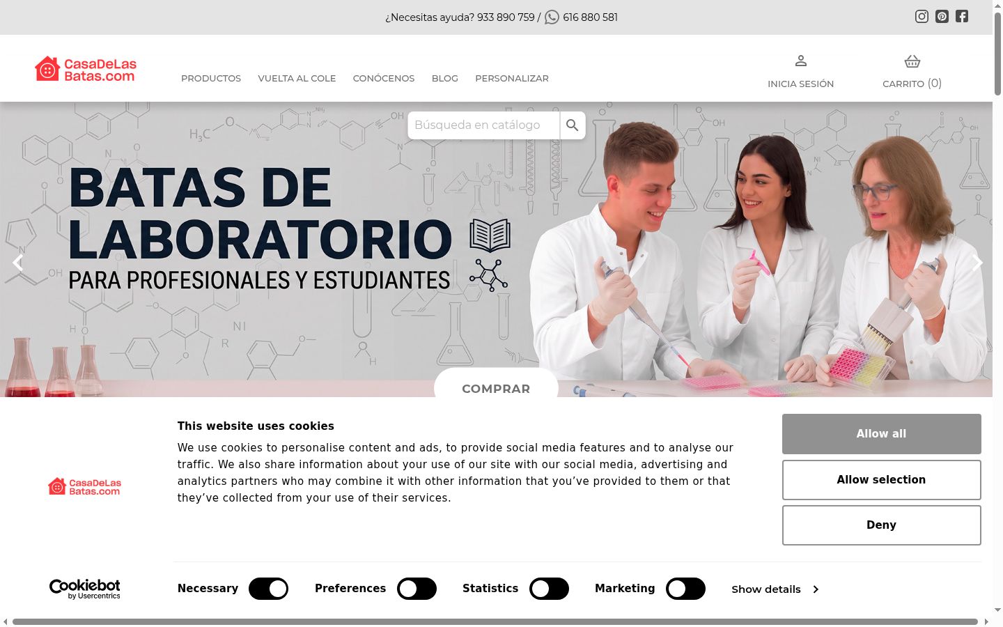 Screenshot van de toestemmingsbanner zoals getoond vóór enige interactie