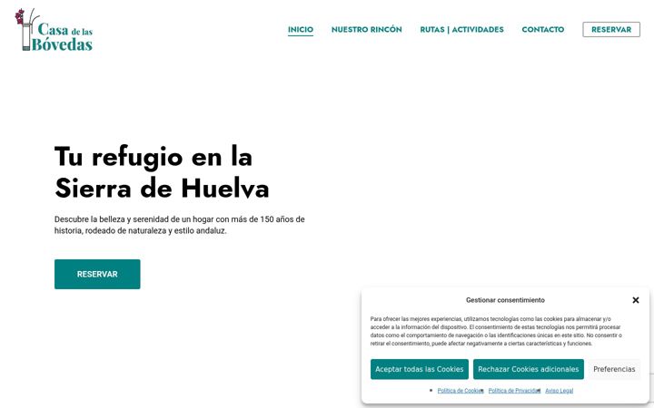 Screenshot of casadelasbovedas.com