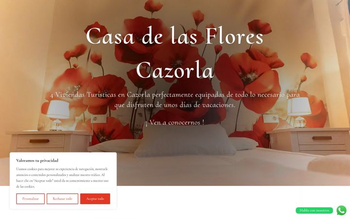Screenshot of casadelasflorescazorla.es
